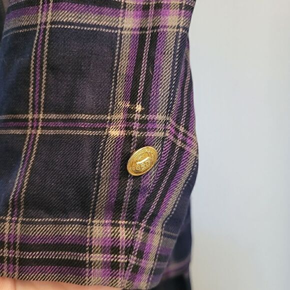 Vintage academia plaid suit with original gold buttons - Picture 4 of 16